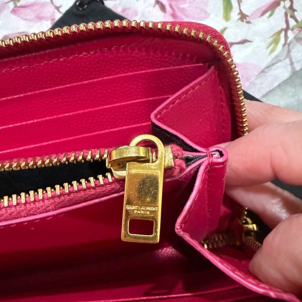 Saint Laurent Pink Leather Wallet EUC. - Picture 6 of 16